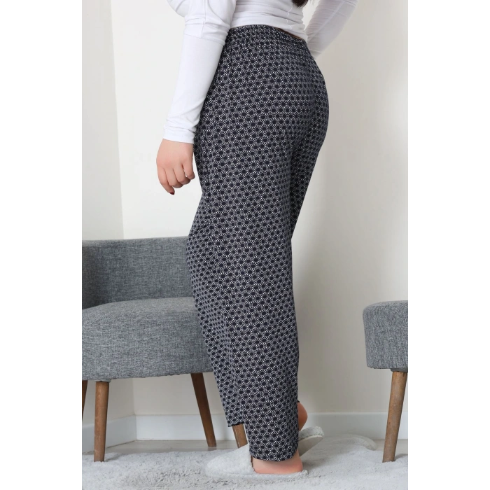 Büyük Beden Viskon Alt Lacivert1 - 52121.1567.