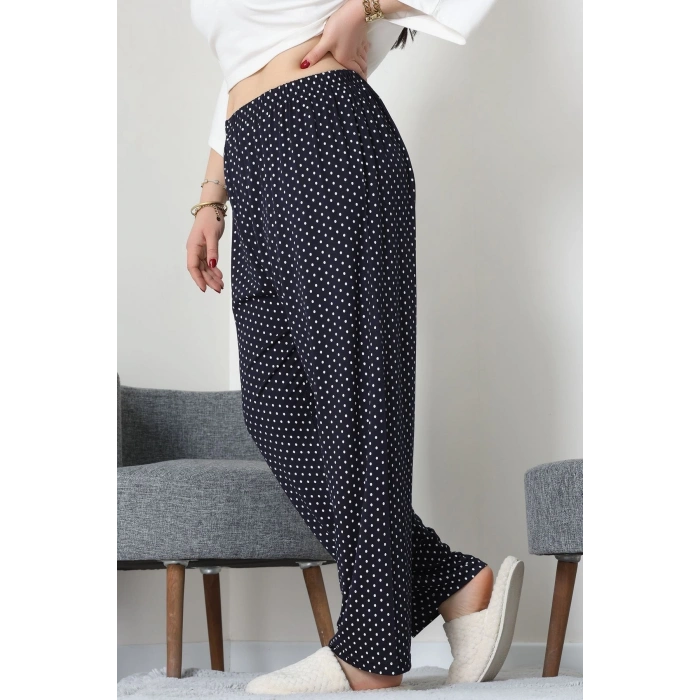 Büyük Beden Viskon Alt Lacivert2 - 52121.1567.