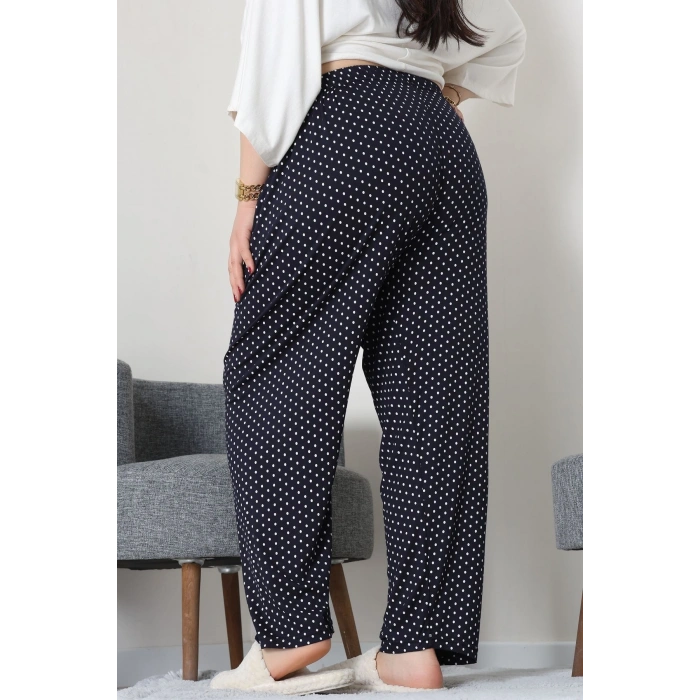 Büyük Beden Viskon Alt Lacivert2 - 52121.1567.