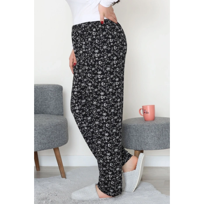 Büyük Beden Viskon Alt Siyah2 - 52121.1567.