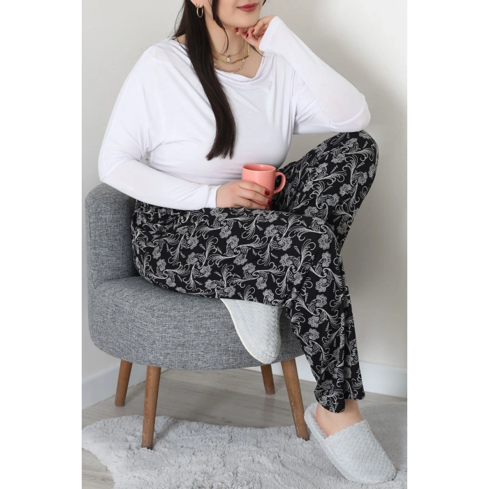 Büyük Beden Viskon Alt Siyah3 - 52121.1567.