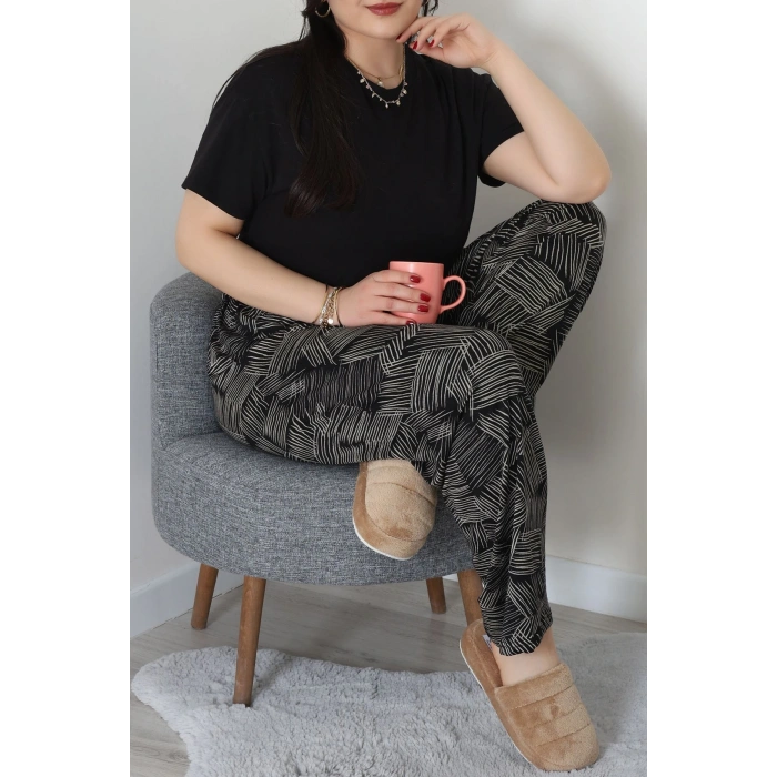 Büyük Beden Viskon Alt Siyah5 - 52121.1567.