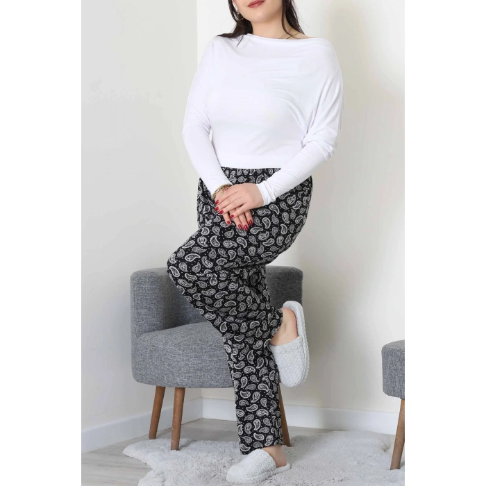 Büyük Beden Viskon Alt Siyahdesenli - 52121.1567.