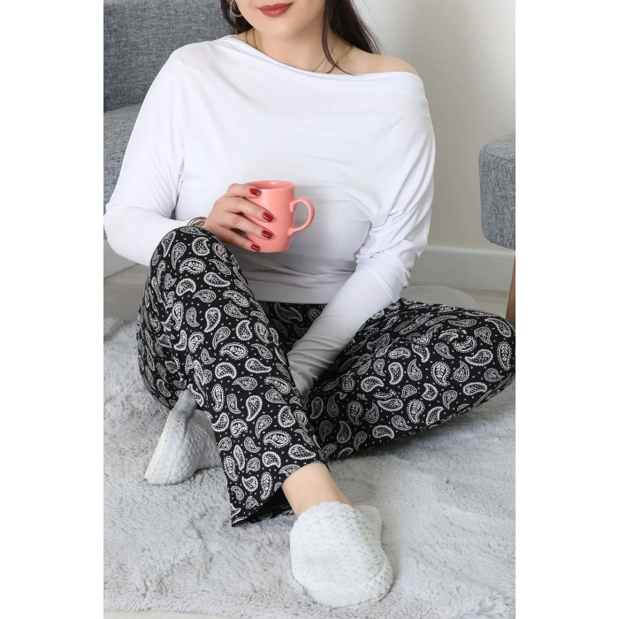 Büyük Beden Viskon Alt Siyahdesenli - 52121.1567.