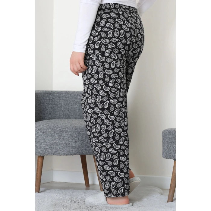 Büyük Beden Viskon Alt Siyahdesenli - 52121.1567.