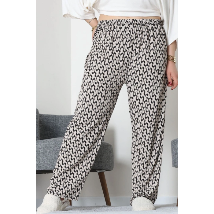 Büyük Beden Viskon Alt Taşsiyah - 52121.1567.