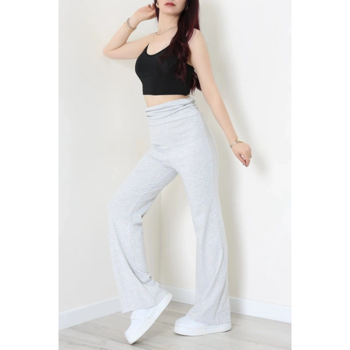 Buzzy Ribana Belden Katlamalı Pantolon Gri - 70900.1567.