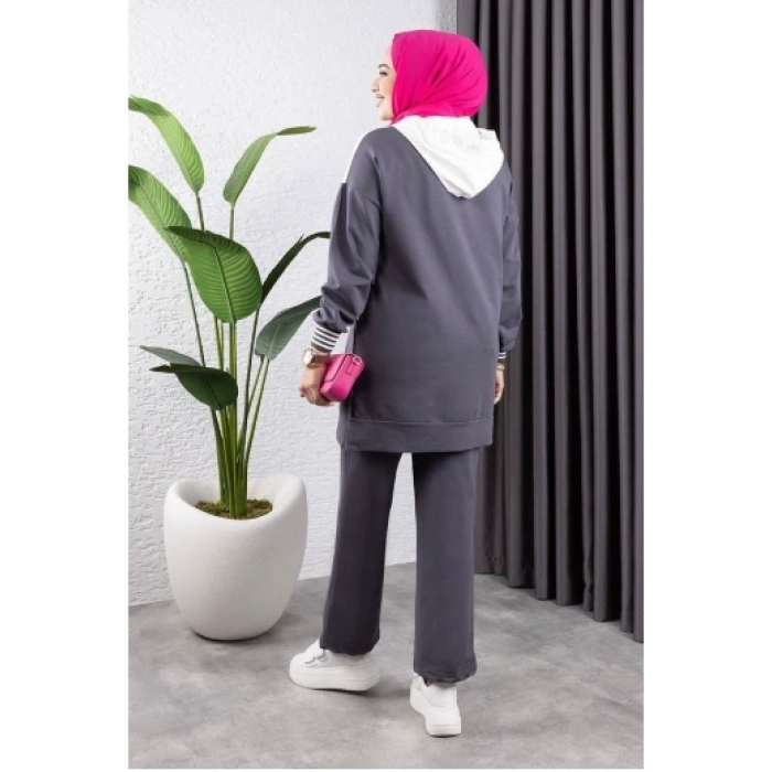 Çapraz Garnili Ribanalı Spor Takım ANTRASİT EKRU