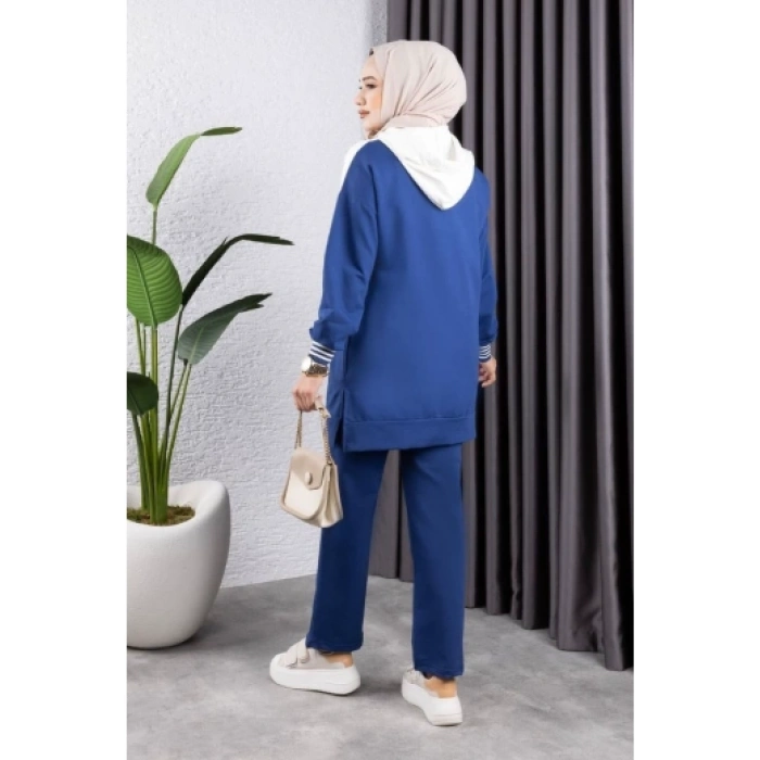 Çapraz Garnili Ribanalı Spor Takım İNDİGO EKRU