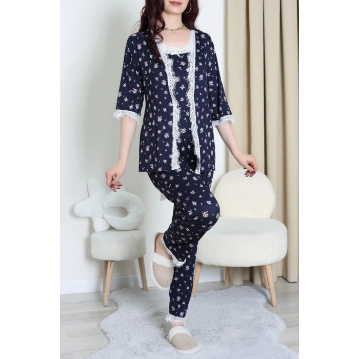 Cares 3Lü Pijama Takımı Laciçiçek - 162.1287.