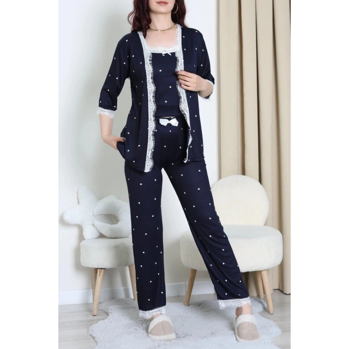Cares 3Lü Pijama Takımı Lacikalp - 162.1287.