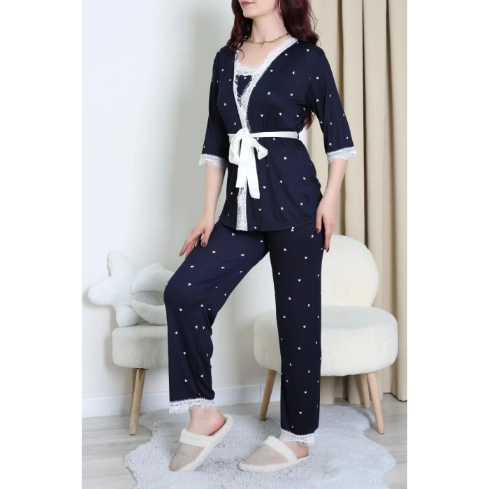 Cares 3Lü Pijama Takımı Lacikalp - 162.1287.