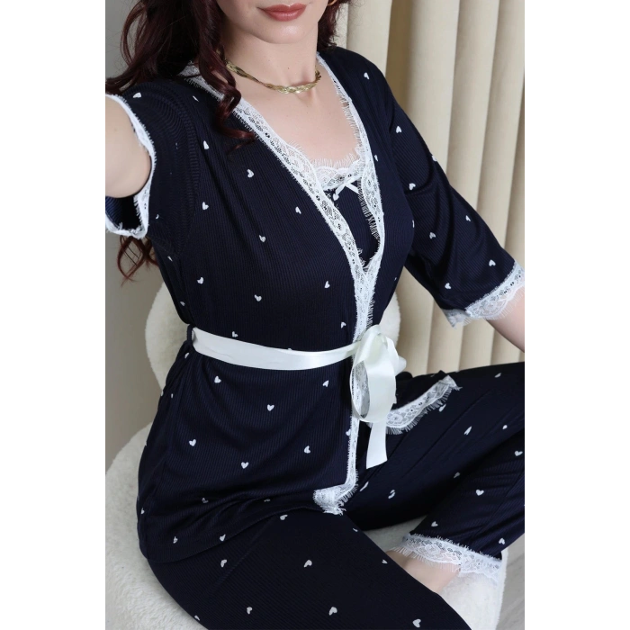 Cares 3Lü Pijama Takımı Lacikalp - 162.1287.