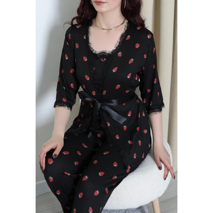 Cares 3Lü Pijama Takımı Siyahçilek - 162.1287.