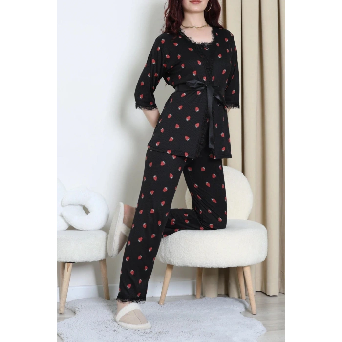 Cares 3Lü Pijama Takımı Siyahçilek - 162.1287.