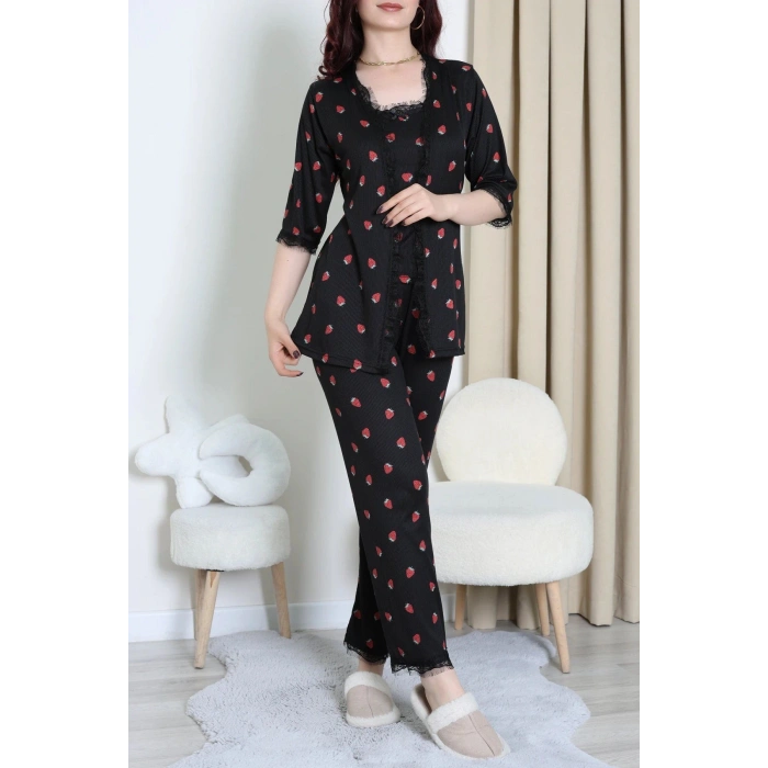 Cares 3Lü Pijama Takımı Siyahçilek - 162.1287.