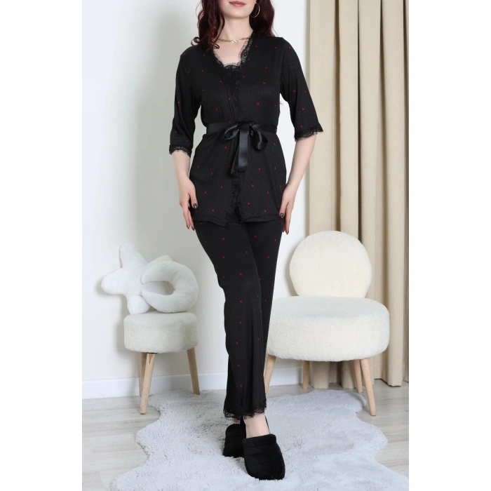 Cares 3Lü Pijama Takımı Siyahkalp - 162.1287.