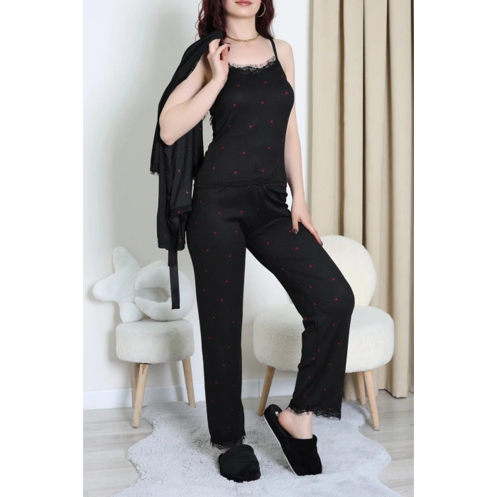 Cares 3Lü Pijama Takımı Siyahkalp - 162.1287.