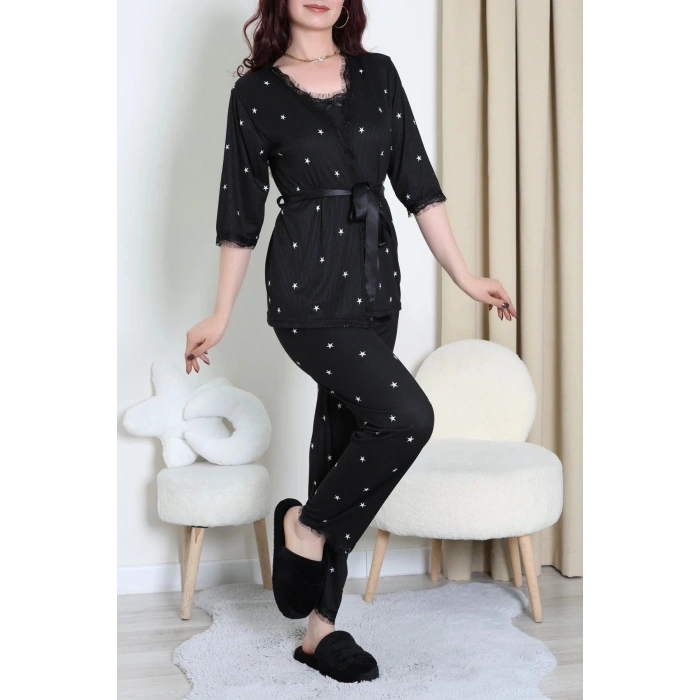 Cares 3Lü Pijama Takımı Siyahyıldız - 162.1287.