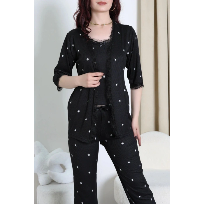 Cares 3Lü Pijama Takımı Siyahyıldız - 162.1287.