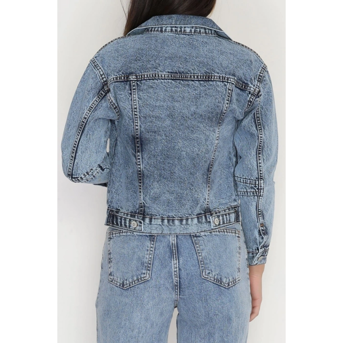 Cep Detay Kot Ceket Açıkmavi - 42680.1836.