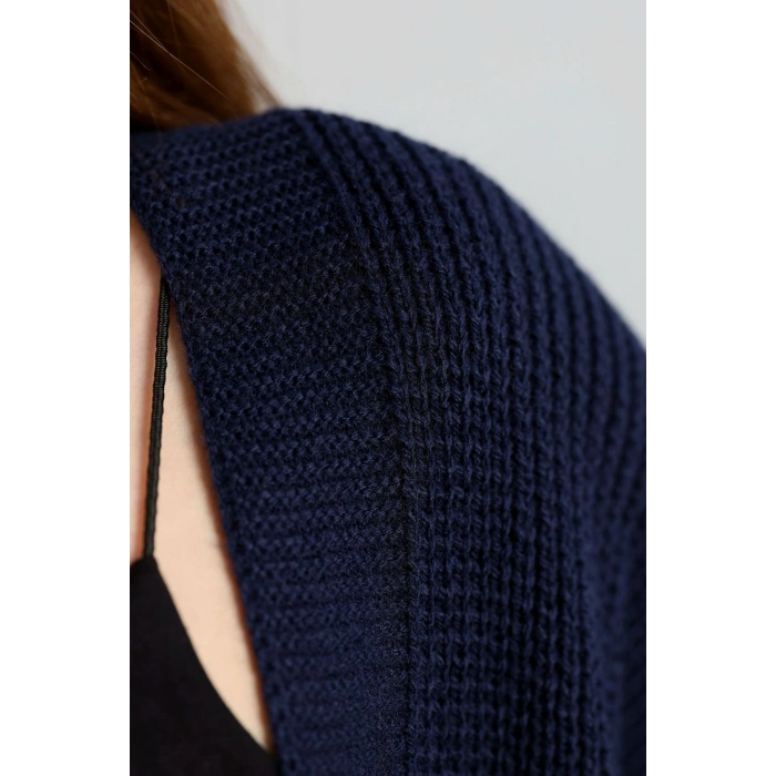 Cep Detaylı Triko Hırka Lacivert - 436.1577.