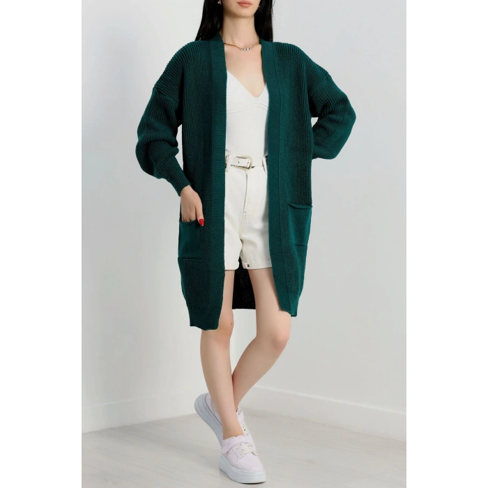 Cep Detaylı Triko Hırka Nefti - 436.1577.