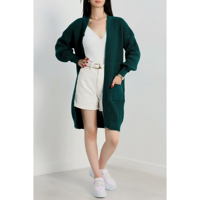 Cep Detaylı Triko Hırka Nefti - 436.1577.