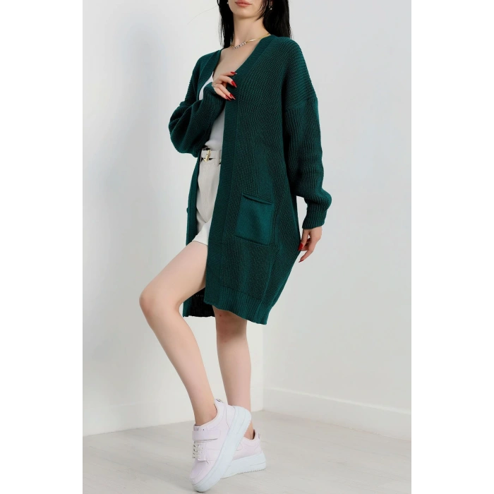 Cep Detaylı Triko Hırka Nefti - 436.1577.