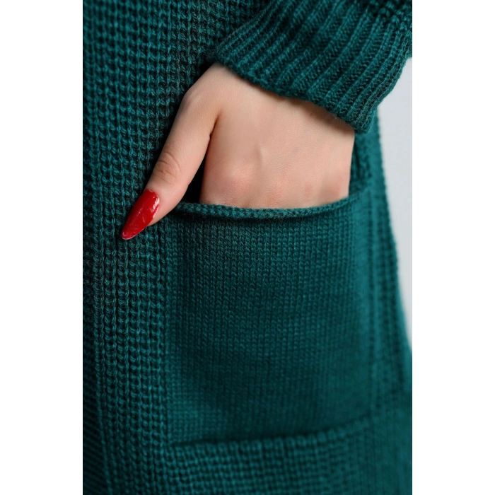 Cep Detaylı Triko Hırka Nefti - 436.1577.