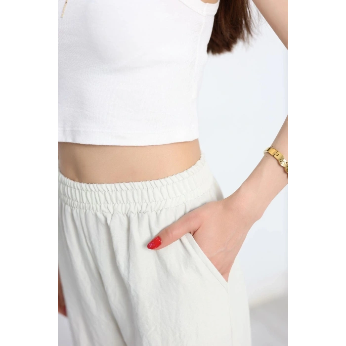 Cepli Bol Paça Pantolon Taş - 70243.1247.