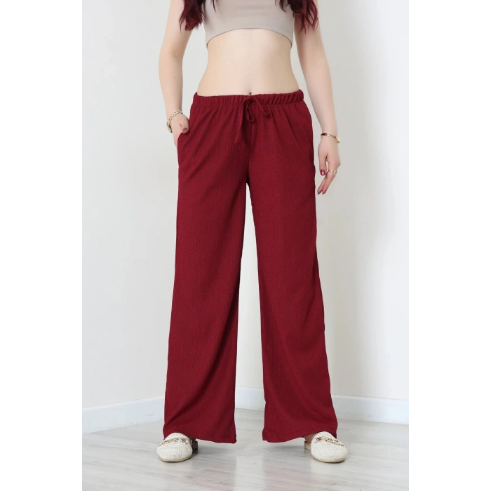 Cepli Bürümcük Lastikli Pantolon Bordo - 55118.599.
