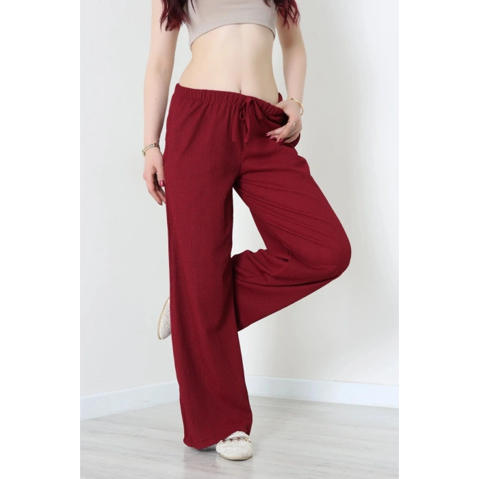 Cepli Bürümcük Lastikli Pantolon Bordo - 55118.599.