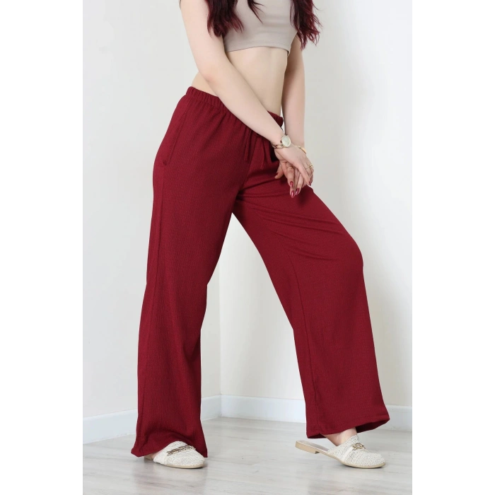 Cepli Bürümcük Lastikli Pantolon Bordo - 55118.599.