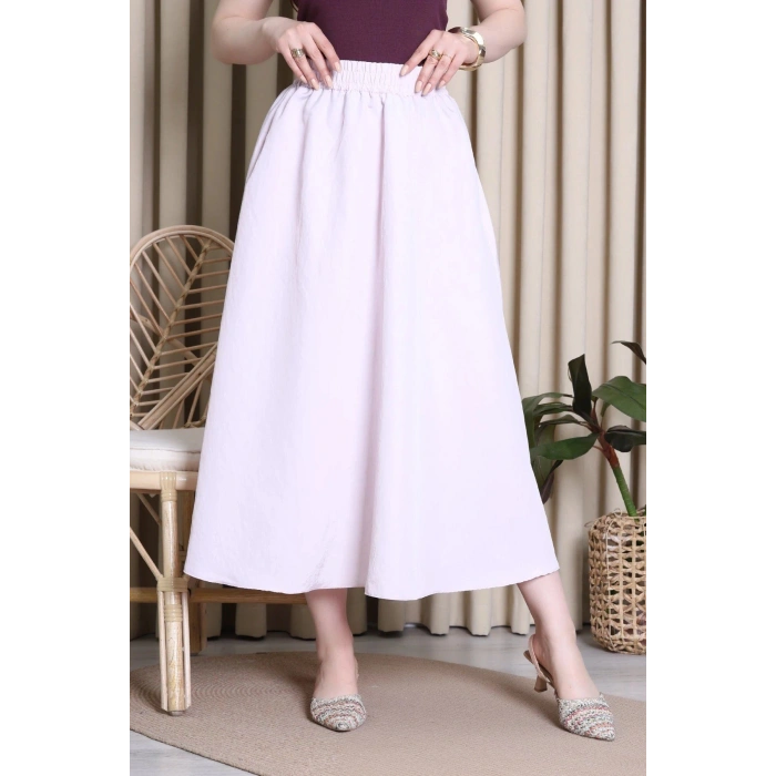 Cepli Dokuma Modal Paraşüt Etek Tozpembe - 71404.1837.