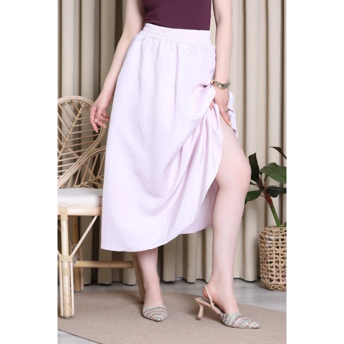 Cepli Dokuma Modal Paraşüt Etek Tozpembe - 71404.1837.