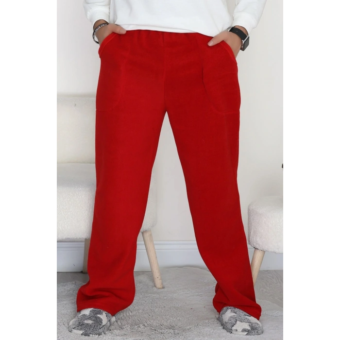 Cepli Polar Erkek Pijama Altı Kırmızı - 42736.1049.