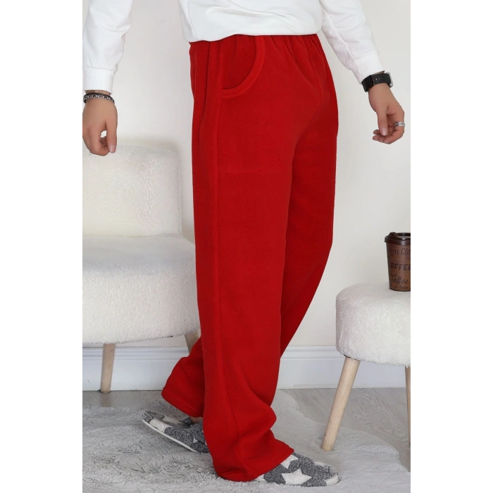Cepli Polar Erkek Pijama Altı Kırmızı - 42736.1049.