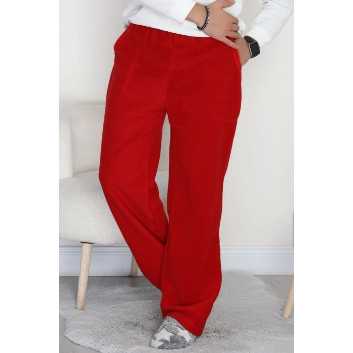 Cepli Polar Erkek Pijama Altı Kırmızı - 42736.1049.