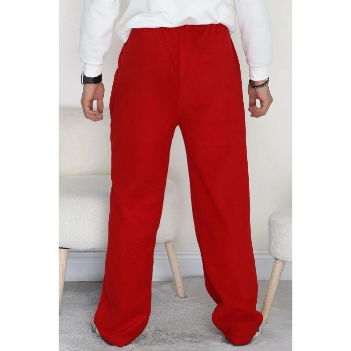 Cepli Polar Erkek Pijama Altı Kırmızı - 42736.1049.