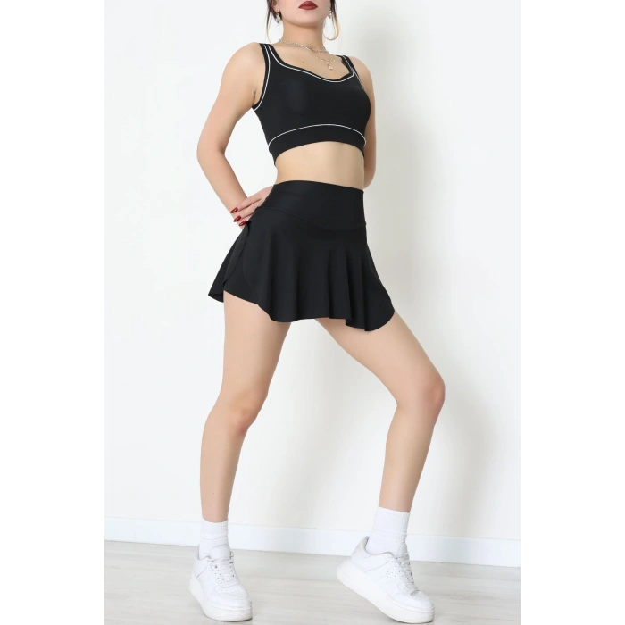 Cepli Şort Etek Siyah - 8010.125.