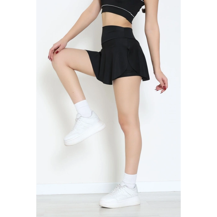 Cepli Şort Etek Siyah - 8010.125.