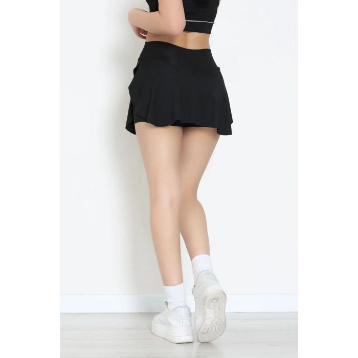 Cepli Şort Etek Siyah - 8010.125.