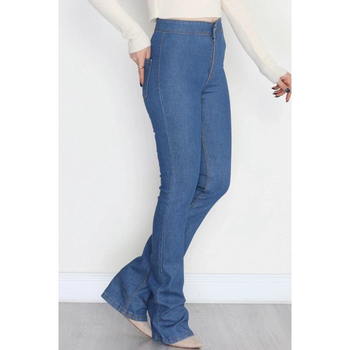 Cepsiz İspanyol Kot Pantolon Açık Mavi - 800113.1431.
