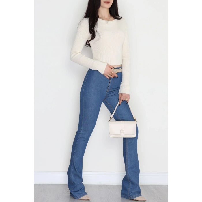 Cepsiz İspanyol Kot Pantolon Açık Mavi - 800113.1431.