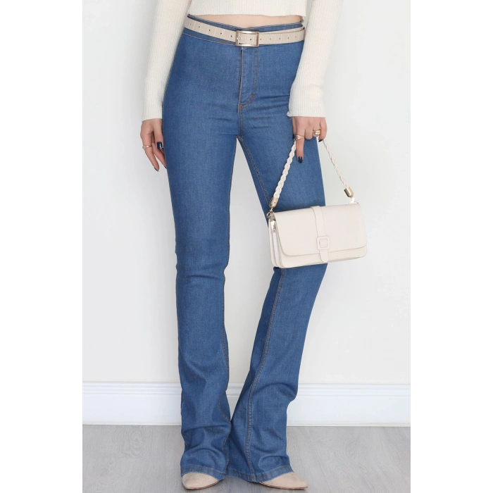 Cepsiz İspanyol Kot Pantolon Açık Mavi - 800113.1431.