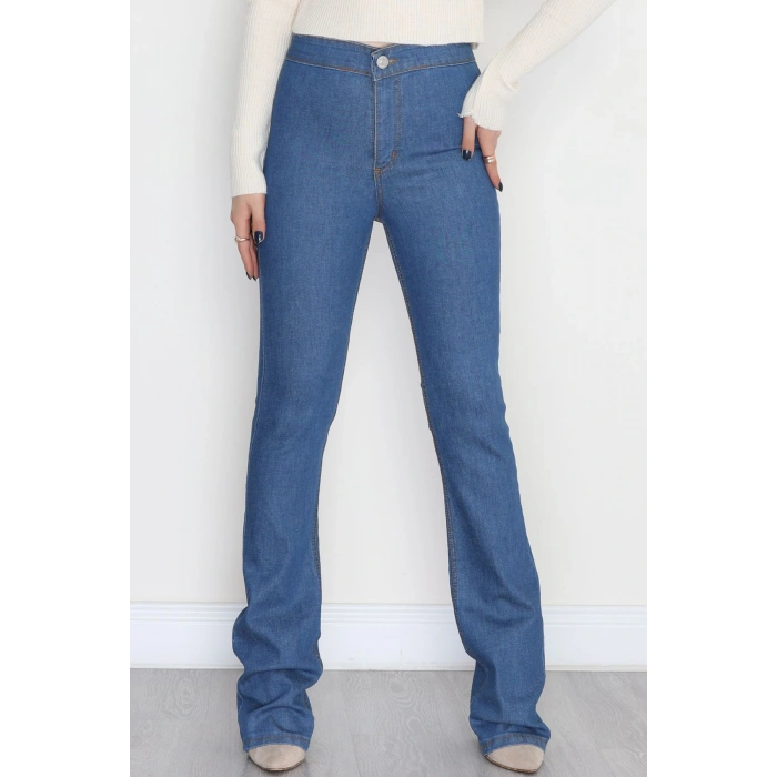 Cepsiz İspanyol Kot Pantolon Açık Mavi - 800113.1431.