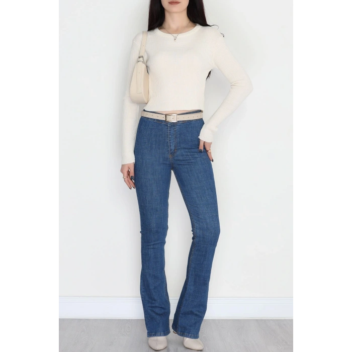 Cepsiz İspanyol Kot Pantolon Mavi - 800113.1431.