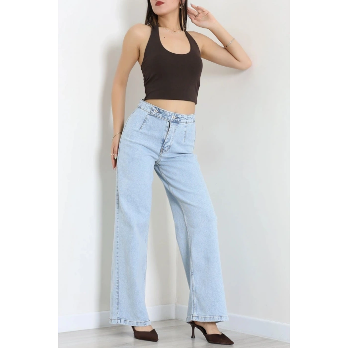 Cepsiz Palazzo Kot Pantolon Buzmavi - 32769.1184.