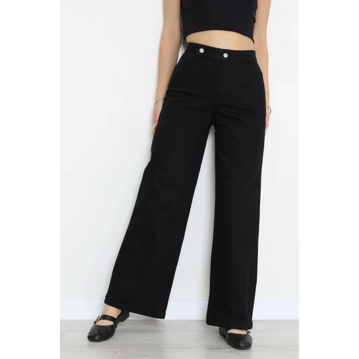 Cepsiz Palazzo Kot Pantolon Siyah - 32769.1184.